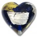 1 Murano Glass Midnight Treasure 30mm Heart