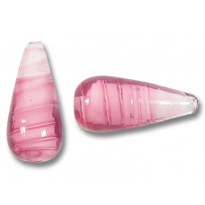 1 Murano Glass Rosa White Core 20mm Drop Bead