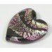 1 Murano Glass Flat 27mm Heart - Pink
