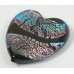 1 Murano Glass Flat 26mm Heart - Blue Shades