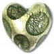 1 Murano Glass Goldfoil Extravagant Black Diamond 20mm Heart Bead