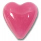 1 20mm Murano Glass Heart - Opaque Pink 