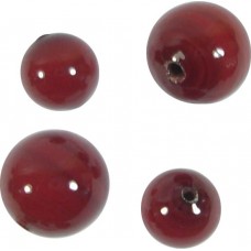  10 Murano Glass Opaque Dark Ruby 10mm Round Beads