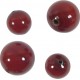 10 Murano Glass Opaque Dark Ruby 10mm Round Beads