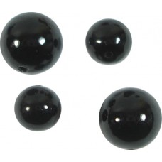  10 Murano Glass Black 10mm Round Beads