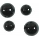 10 Murano Glass Black 6mm Round Beads