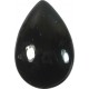 1 Murano Glass Black 28mm Pear Drop