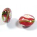 1 Murano Glass Medusa Red 22mm Lentil Bead