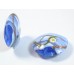 1 Murano Glass Medusa Aquamarine 22mm Lentil Bead