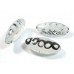 1 Murano Glass Reticello Clear Spotted 32mm Almond Bead