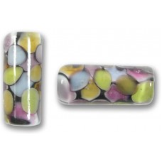 1 Murano Glass Pois Multicoloured 22mm Tube Bead