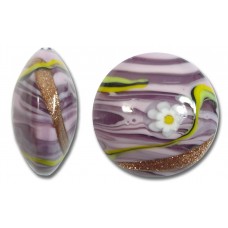 1 Murano Glass Medusa Light Amethyst 24mm Lentil Bead