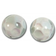 1 Murano Glass Rose Pastel Spots 14mm Round Bead