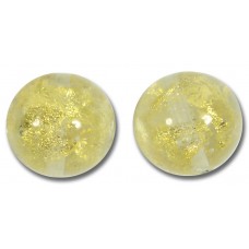1 Murano Glass Sunshine Gold Foiled 16mm Bead