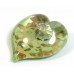 1 Murano Glass Verde Green Heart 22mm Pendant
