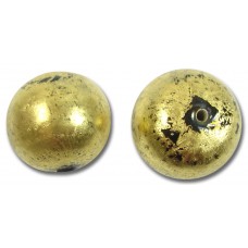 1 Murano Glass Gold Foiled 16mm Round Bead