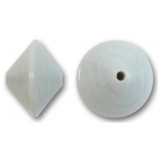 1 Murano Glass Light Grey 14mm Bicone Bead