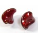 2 Murano Glass Dark Ruby Gold Foiled Elica Twist Beads