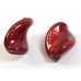 1 Murano Glass Rubino Gold Foiled Elica 20mm Twist Bead