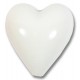 1 Murano Glass White Alabaster 20mm Heart Bead