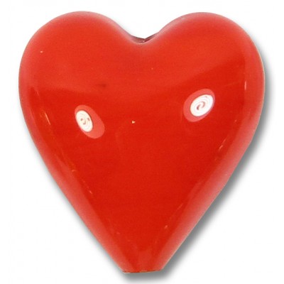1 Murano Glass Satsuma Orange 20mm Heart