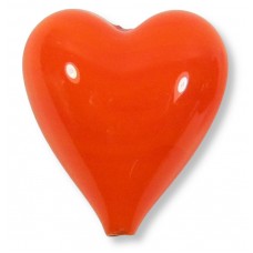 1 Murano Glass Satsuma Orange 20mm Heart