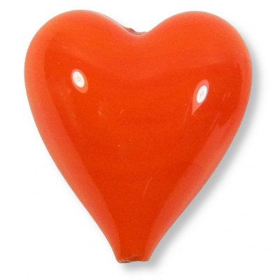 1 Murano Glass Satsuma Orange 20mm Heart