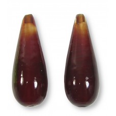 1 Murano Glass Opaque Ember Red 28mm Drop