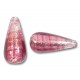 1 Murano Glass Rose White Gold Foiled 20mm Drop Bead