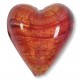 1 Murano Glass Rose Gold Foiled 20mm Heart Bead 1 Murano Glass Rose Gold Foiled 20mm Heart Bead