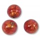 10 Murano Glass Rose Gold Foiled 10mm Round Beads