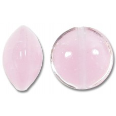 1 Murano Glass English Rose White Core 14mm Lentil Bead