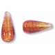 1 Murano Glass Rose Gold Foiled 20mm Drop Bead