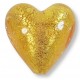 1 Murano Glass Light Pink Gold Foiled 20mm Heart Bead