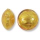 1 Murano Glass Light Pink Gold Foiled 14mm Lentil