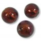 10 Murano Glass Dark Chocolate Amethyst Gold Foiled 8mm Round Beads.