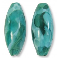 1 Murano Glass Verde Terrene 24mm Olive Bead