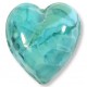 1 Murano Glass Verde Terrene 22mm Heart Bead