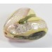 1 Murano Glass Light Rose Luna White Gold Foiled 22mm Heart Bead