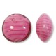 1 Murano Glass Rosa White Core 14mm Lentil Bead