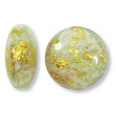 1 Murano Glass Misty Meadow 12mm Lentil Bead