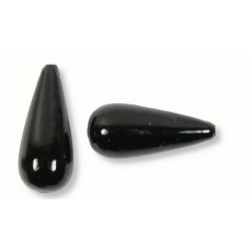 1 Murano Glass Black 20mm Drop Bead