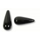1 Murano Glass Black 20mm Drop Bead