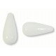 1 Murano Glass White Alabaster 20mm Drop Bead