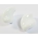 2 Murano Glass White Alabaster Elica Twist Beads