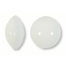 1 Murano Glass White Alabaster 14mm Lentil Bead