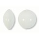 1 Murano Glass White Alabaster 14mm Lentil Bead