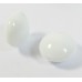 1 Murano Glass White Alabaster 14mm Lentil Bead