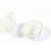 1 Murano Glass Crystal Silverfoil 12mm Lentil