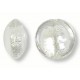 1 Murano Glass Crystal Silverfoil 20mm Lentil